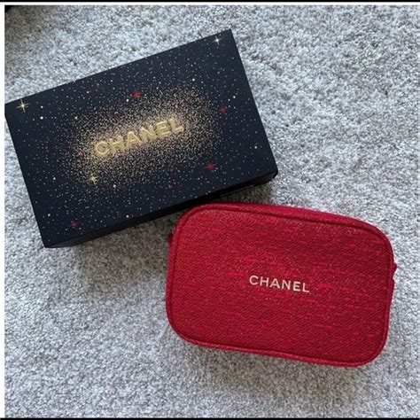 chanel beaute cosmetic makeup bag|chanel gift with purchase bag.